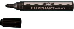 Molin Flipchart marker varf rotund, corp plastic, MOLIN - negru (ML-RFC230-12-9)