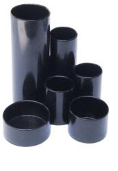 Alte produse Suport plastic multitub pt, instrumente de scris-Albastru negru 6 compartimente Plastic Suport agrafe (FL69-A)