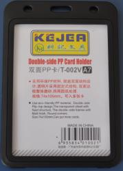 Kejea Suport PP dubla fata, pentru carduri, 74 x 105mm, vertical, 5 buc/set, KEJEA - negru (KJ-T-002V)