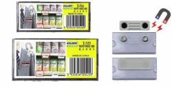 Kejea Ecuson dreptunghiular din plastic, pentru nume, magnetic, 70 x 35mm, KEJEA - transparent (KJ-T-525)