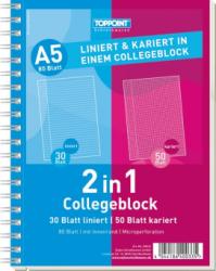 Stylex Caiet cu spira, A5, 30 coli dictando, 50 coli matematica A5 Caiet cu spira 80 file Dictando/Matematica Liceu (SY040033)