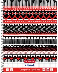 Herlitz CAIET A4 80 FILE CU SPIRALA PATRATELE PERFORAT, MOTIV BLACK WOW ETHNO Matematica A4 Caiet cu spira 80 file Clasele 3-4 (50010134)