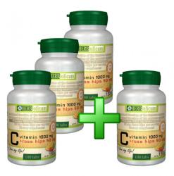 HERBioticum C-vitamin 1000 mg+Csipkebogyó tabletta 100 db (4x100 db) 400 db