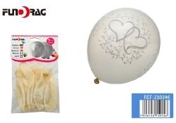  gumi lufi dupla szív mintával, 30 cm-s (5 db)-210246