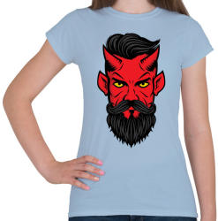 printfashion Hipszter sátán - Női póló - Világoskék (1067893)