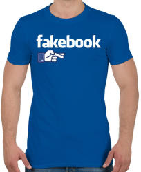 printfashion Fakebook - Férfi póló - Királykék (1072895)