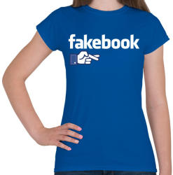 printfashion Fakebook - Női póló - Királykék (1072941)