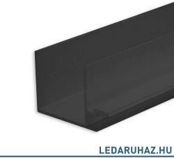 Ledium LED gipszkarton árnyékfúga profil, fekete eloxált alumínium, 2m (OH9113911)