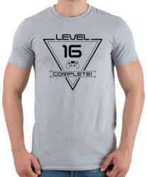 printfashion level-complete-16-black - Férfi póló - Sport szürke (1078325)