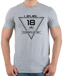 printfashion level-complete-18-black - Férfi póló - Sport szürke (1079447)