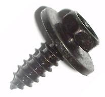 Hatlapfejű, alátétes, horganyzott lemezcsavar, 4, 8x12 mm, fekete, 10 db/csomag