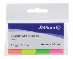 PELIKAN Notite adezive pagemarker 4 buc/set 50 file/buc 20 mm x 50 mm Pelikan PE200253 (PE200253)