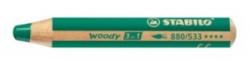STABILO Creion colorat 3 in 1 Woody Stabilo verde inchis 880/53 (880/53)