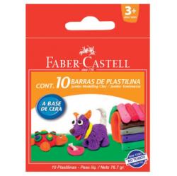 Faber-Castell Plastilina 10 Culori 90G Faber-Castell (FC120810) - officeclass