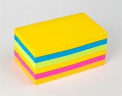 3M Öntapadó jegyzettömb, 76x127 mm, 6x90 lap, 3M POSTIT, Super Sticky , Carnival (LP6556SSR) - papirdepo