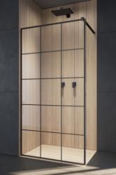 Radaway Cabina de dus Walk-In Radaway Modo New Black II Factory 50 x H200 cm profil negru mat (389054-54-55)