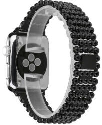 iUni Curea iUni compatibila cu Apple Watch 1/2/3/4/5/6/7, 42mm, Luxury, Otel Inoxidabil, Black (507564)