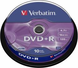 Verbatim DVD+R Verbatim 16X, 4.7GB, 10buc, Spindle (43498)