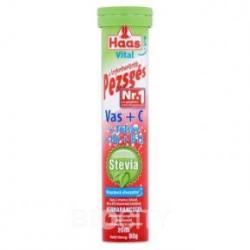  Haas Stevia Vas + C-vitamin pezsgőtabletta - 12db
