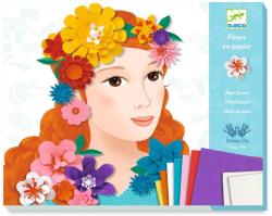 DJECO Papírvirág kép készítés - Lány virágokkal