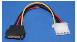 VCOM Захранващ SATA кабел VCom CE359, SATA 15pin - Molex 4pin, 0.15м (CE359)