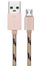 DEVIA Cablu de date Devia Fashion DVFSHMICROGD, MicroUSB, 1 m (Auriu) (DVFSHMICROGD)