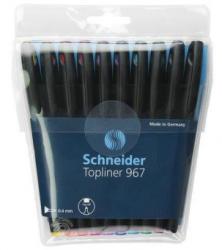 Schneider Liner SCHNEIDER 967, varf fetru 0.4mm, 10 culori/set - (N, R, A, V, Vi, Roz, G, P, M, Bleu) (S-196790) - officeclass