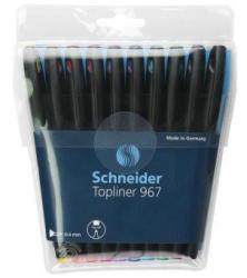 Schneider Liner SCHNEIDER 967, varf fetru 0.4mm, 10 culori/set - (N, R, A, V, Vi, Roz, G, P, M, Bleu) (S-196790)