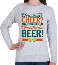 printfashion Karácsonyi sör - Női pulóver - Sport szürke (1093062)