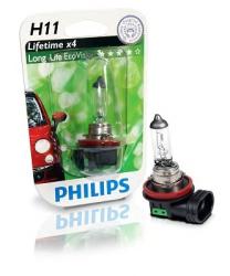 Philips Bec auto halogen pentru far Philips Longlife EcoVision H11 55W 12V 12362LLECOB1
