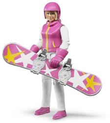 BRUDER Figurina femeie cu snowboard, Bruder 60420 (60420)