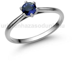  E114FZK - KÉK ZAFÍR köves Fehér arany Eljegyzési Gyűrű (E114FZK)