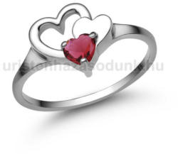  E353FR - RUBIN köves Fehér arany Eljegyzési gyűrű (E353FR)