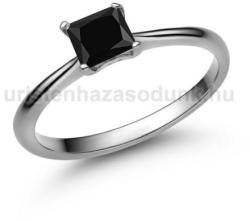  E213FBB - FEKETE GYÉMÁNT köves Fehér arany Eljegyzési gyűrű (E213FBB)