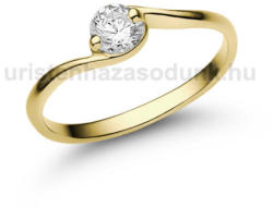  E6SC - CIRKÓNIA köves Sárga arany Eljegyzési Gyűrű (E6SC)