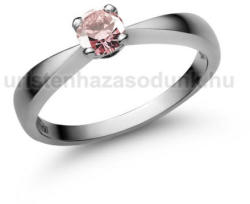  E23FZR - RÓZSASZÍN ZAFÍR köves Fehér arany Eljegyzési Gyűrű (E23FZR)