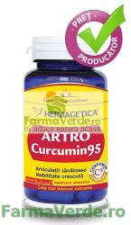 Herbagetica Artro Curcumin 95 Articulatii Sanatoase! 60 capsule Herbagetica