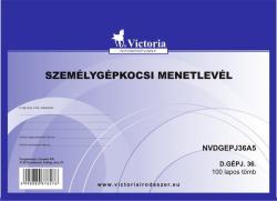 VICTORIA Nyomtatvány, menetlevél, személygépkocsi, 100 lap, A5, fekvõ, VICTORIA PAPER, "D. GÉPJ. 36. ", 10 tömb/csomag (NVDGEPJ36A5) - tutitinta