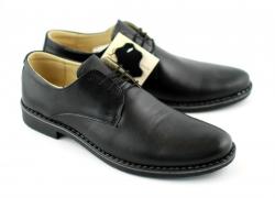 Rovi Design Pantofi negri barbati casual - eleganti din piele naturala EZELBOX (EZELBOX)