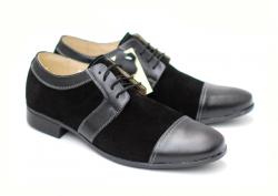 Lucianis style Pantofi negri barbati casual - eleganti din piele naturala - Made in Romania (1006N)