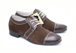 Lucianis style Pantofi maro barbati casual - eleganti din piele naturala - Made in Romania (1006M)