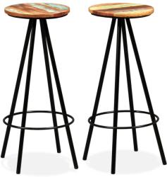 vidaXL Scaune de bar, 2 buc. , lemn masiv reciclat (245445)