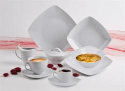 ROTBERG Quadrate desszertes tányér 20 cm, 6 db-os szett, fehér (1202QFE002) (KHPU153)