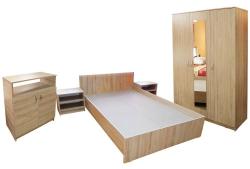 Spectral Mobila Dormitor Soft Sonoma cu pat 140x200 cm