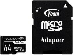 Team Group microSDXC 64GB CL10 + Adapter (TDUSDX64GUHS03)