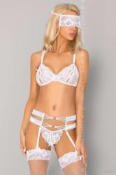 Livco Corsetti Sameera 5 részes szexi fehér fehérnemű szett S/M