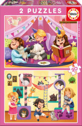 Educa Puzzle Petrecere în pijamale Educa 2x20 piese (EDU17148) Puzzle