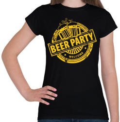 printfashion BEER PARTY - Női póló - Fekete (1106121)