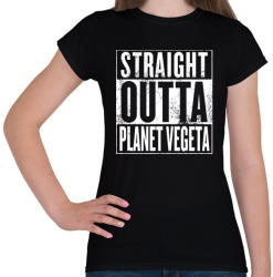 printfashion Dragonball straight outta Planet Vegeta - Női póló - Fekete (1109113)