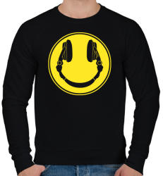 printfashion DJ Smile - Férfi pulóver - Fekete (1110400)